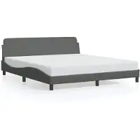 vidaXL Bedframe "Dover" stof donkergrijs 180x200 cm