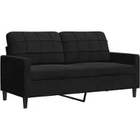 vidaXL Tweezitsbank 140 cm fluweel zwart