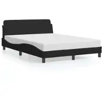 vidaXL Bedframe "Dover", zwart, 140x190 cm, fluweel