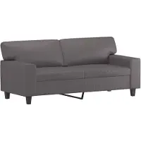 vidaXL Tweezitsbank 140 cm kunstleer grijs