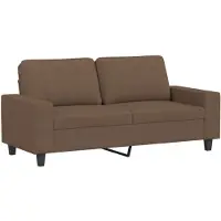 vidaXL Tweezitsbank 140 cm stof bruin