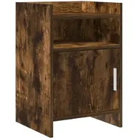 vidaXL - Nachttafels - Gerookt - eiken - 40 - x - 36 - x - 60 - cm - Bewerkt - hout
