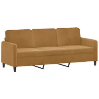 vidaXL Driezitsbank 180 cm fluweel bruin