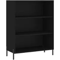 vidaXL Schappenkast 69,5x32,5x90 cm bewerkt hout zwart