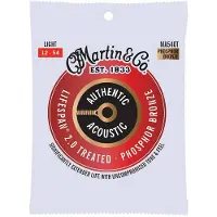 Martin strings MA540T AUTHENTIC TREATED LIGHT 92/8 PHOSPHOR BRONZE LIGHT 12-16-25-32-42-54