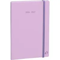 Quo Vadis Schoolagenda Pastel Plan Week-collectie September 2026 tot september 2027 16 x 24 cm Paars