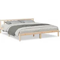 vidaXL Bedframe extra lang zonder matras massief grenenhout 180x220 cm