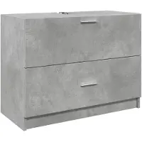 vidaXL Wastafelkast 78x37x59 cm bewerkt hout betongrijs