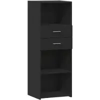 vidaXL Hoge kast 45x42,5x124 cm bewerkt hout zwart