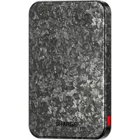 Sharge CarbonMag Powerbank Ultra Thin 5000 mAh - MagSafe Compatible - Slim Draadloos Opladen - Manetisch - Koolstofvezel - 20W - 8.8mm