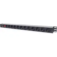 Intellinet Power Strip Rack Pdu Vertical Extension Cord 12 Schuko Sockets
