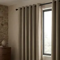 Fresh & Co Gordijnen 100% Verduisterend - Ringen - Beige 300 x 250