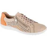 Rieker Veterschoen crème / oranje