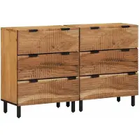 vidaXL Dressoir Set 2 st 120 x 33 x 75 cm Massief Acacia Hout