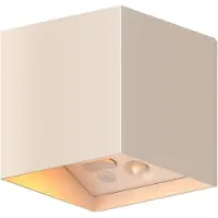 Calex Wandlamp Falerna Beige 8,5 X 8,5 X 8,8 Cm 2 Stuks