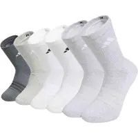 Adidas Sportsokken 'CUSHIONED CREW 6 PAIR PACK' lichtgrijs / grijs gemêleerd / zwart / wit
