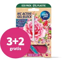 Ambi Pur 1+1 gratis: Toiletblok Roos & Lelie