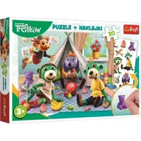 Trefl puzzel "Family Treflik" 30 stukjes + stickers