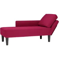 vidaXL Chaise longue met kussen en rechterarmleuning fluweel wijnrood