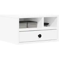 vidaXL Printerkastje 40x32x22,5 cm bewerkt hout wit