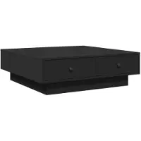 vidaXL Salontafel 90x90x28 cm spaanplaat zwart