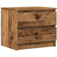 vidaXL Nachtkastje 50x40x43.5 cm bewerkt hout oud houtkleurig