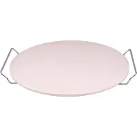 Alpina Pizzasteen - Pizzasteen voor BBQ en Oven - Steen voor Krokante Bodem - Hittebestendige Ovensteen - 33 cm, Crème