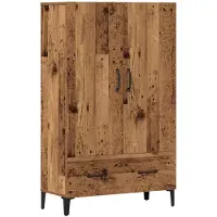 vidaXL Hoge kast 70x31x115 cm bewerkt hout oud houtkleurig