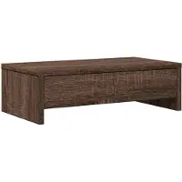 vidaXL Monitorstandaard met lades 50x27x15 cm hout bruin eikenkleurig