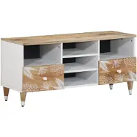 vidaXL TV-kast, 100x33,5x46 cm, massief mangohout