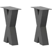 vidaXL Salontafelpoten 2 st X-vormig 28x(42-43) cm staal antraciet