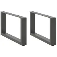 vidaXL Salontafelpoten 2 st U-vormig 60x(30-31) cm staal antraciet