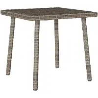 vidaXL Tuin salontafel rechthoekig 40x40x37 cm poly rattan grijs