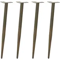 vidaXL Console tafelpoten conische vorm 4 st 72-73 cm staal naturel