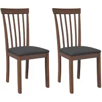 vidaXL Eetkamerstoelen met kussens 2 st massief hout rubber bruin