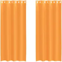 vidaXL Gordijnen met doorvoertules 2 st 140x225 cm oranje