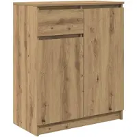 vidaXL Dressoir met lade, Artisan-eikenhout, 71x35x84 cm, houtvezel