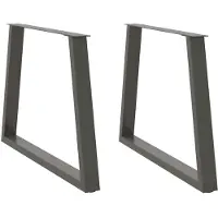 vidaXL Eettafelpoten 2 st V-vormig 90x(72-73,3) cm staal antraciet