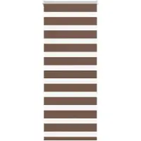 vidaXL Zebra rolgordijn 65x150 cm stofbreedte 60,9 cm polyester bruin