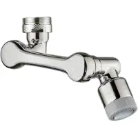 INF 1080º draaibare kraanverlenger - 2 wateruitlaten Silver