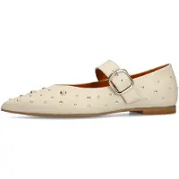 Manfield Ballerina met riempjes offwhite