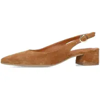 No Stress - Dames - Cognac suède slingbacks - Maat 37