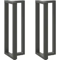 vidaXL Bartafelpoten 2 st T-vormig 50x35x(110-111) cm staal antraciet