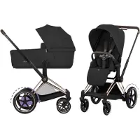 Cybex Kinderwagen e-Priam 5 Comfort Rosegold/Sepia Black incl. Foldable Carrycot