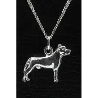 MOOYE ® - Collectie Zilveren Ca canario oren gecoupeerd ketting hanger - klein