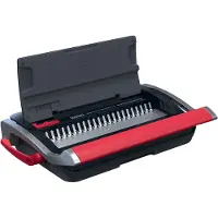 GBC CombBind CB15 Handmatige Inbindmachine - Plastic Bindruggen - 165 Vel - Zwart/ Rood