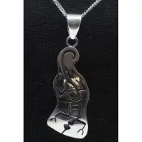 MOOYE ® - Collectie Zilveren Indiaan Hagedis vrije vorm hopi style ketting hanger
