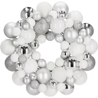 Springos Kerstkrans | Kerst Decoratie | 34 cm | Zilver