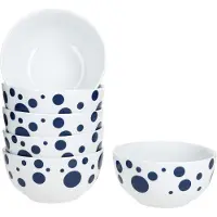 MamboCat Set van 6 PULA DARK BLUE porseleinen graankommen 6 personen