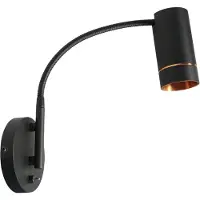 Steinhauer Zwarte wandlamp Downlume 4857ZW, flexibel GU10 spot design